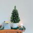 SALCAR 60 cm Kleiner künstlicher Weihnachtsbaum mit Zementbasis – für Weihnachtsdekoration im Innenbereich, ideal als Tischbaum
