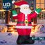 Joiedomi 1.8M/ 6FT Weihnachten aufblasbare Santa mit Geschenk-Sack, Blow Up Xmas aufblasbare Dekorationen mit Build in LEDs für Weihnachtsdekoration, Yard Outdoor Garden Lawn Winter Dekorationen