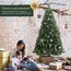 SALCAR Künstlicher Weihnachtsbaum 150 cm, Tannenbaum Künstlich mit Handschuhen und Metallständer, Christbaum als Weihnachtsdeko Innen