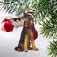 Design Toscano Deutscher Schäferhund Festlicher Hund Weihnachtsbaumornament Weihnachtsdeko, Polyresin, vollfarbe, 8 cm