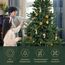 SALCAR Künstlicher Weihnachtsbaum 210 cm, Tanne, PVC and PE, Klapp-Schirmsystem, 130 cm Durchmesser