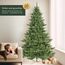 SALCAR Künstlicher Weihnachtsbaum 2,1 m, Tannenbaum Künstlich mit 760 Spitzen und Klapp-Schirmsystem, Grün Tannenbaum Christbaum mit Holzständer, φ132 cm übergroßer Baumdurchmesser