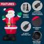 Joiedomi 1.8M/ 6FT Weihnachten aufblasbare Santa mit Geschenk-Sack, Blow Up Xmas aufblasbare Dekorationen mit Build in LEDs für Weihnachtsdekoration, Yard Outdoor Garden Lawn Winter Dekorationen