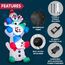 Joiedomi 1.8M/ 6FT Weihnachten aufblasbare gestapelt Schneemann mit eingebauten LEDs Blow Up Schlauchboote für Xmas Party, Home Indoor Outdoor Yard Garden Lawn Winter-Dekor