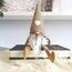 2 Stück Kaffeezwerge Plüsch-Bar-Dekoration, handgefertigt, schwedische Tomte-Zwerge, Geschenke, Bauernhaus, skandinavische Figur, Gnome für Zuhause, Küche, Kaffeestation, Tisch Dekoration (Braun)