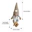 2 Stück Kaffeezwerge Plüsch-Bar-Dekoration, handgefertigt, schwedische Tomte-Zwerge, Geschenke, Bauernhaus, skandinavische Figur, Gnome für Zuhause, Küche, Kaffeestation, Tisch Dekoration (Braun)