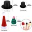 WILLBOND 120 Stück Mini Weihnachten Strickmütze Mini Rote Weihnachtsmütze Schwarz Plastik Weihnachtsmütze Weihnachten Puppe Basteln Hut für Christbaum Ornaments DIY Handwerk Kunst Dekoration