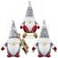 Gehydy Weihnachtswichtel Figuren 3er Set Weihnachtsdeko Wichtel Weihnachten Deko Wichtel Zubehör Dekoration Christmas für Home Küche - Grau
