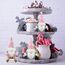 Gehydy Weihnachtswichtel Figuren 3er Set Weihnachtsdeko Wichtel Weihnachten Deko Wichtel Zubehör Dekoration Christmas für Home Küche - Rosa