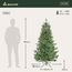 SALCAR Künstlicher Weihnachtsbaum 180 cm aus 90% PE Spritzguss, Premium Nordmanntanne, realistischer Christbaum mit Schnellaufbau Klappsystem