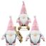 Gehydy Weihnachtswichtel Figuren 3er Set Weihnachtsdeko Wichtel Weihnachten Deko Wichtel Zubehör Dekoration Christmas für Home Küche - Rosa