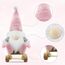 Gehydy Weihnachtswichtel Figuren 3er Set Weihnachtsdeko Wichtel Weihnachten Deko Wichtel Zubehör Dekoration Christmas für Home Küche - Rosa