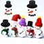 WILLBOND 120 Stück Mini Weihnachten Strickmütze Mini Rote Weihnachtsmütze Schwarz Plastik Weihnachtsmütze Weihnachten Puppe Basteln Hut für Christbaum Ornaments DIY Handwerk Kunst Dekoration