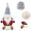 Gehydy Weihnachtswichtel Figuren 3er Set Weihnachtsdeko Wichtel Weihnachten Deko Wichtel Zubehör Dekoration Christmas für Home Küche - Grau