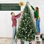 SALCAR Künstlicher Weihnachtsbaum 180 cm, Kiefer Tannenbaum (Ø ca. 100 cm) mit Metallständer, Schnellaufbau-Klappsystem, 1,8 m Christbaum für Innenbereich, einfacher Aufbau