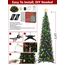 HMASYO Green Leaf Berries 1,5 m großer Pop-up-Weihnachtsbaum mit Zeitschaltuhr-Beleuchtung, Lametta-Weihnachtsbaum, zusammenklappbarer künstlicher Bleistiftbaum, Weihnachtsdekoration für Zuhause