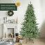 SALCAR Künstlicher Weihnachtsbaum 210 cm aus 90% PE Spritzguss, Premium Nordmanntanne, realistischer Christbaum mit Schnellaufbau Klappsystem
