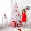 SALCAR Künstlicher Weihnachtsbaum 210 cm Weiss, Tannenbaum Künstlich mit Handschuhen und Metallständer, Christbaum als Weihnachtsdeko Innen