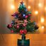PEARL Fiberglas Tannenbaum: 2er-Set LED-Weihnachtsbäume mit Glasfaser-Farbwechslern (Weihnachtsbäumchen, Tisch Weihnachtsbaum, Weihnachtsbaumbeleuchtung kabellos)