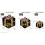 Bambelaa! 3er Led Deko Geschenke Leucht Boxen Timer Weihnachts Dekoration Weihnachtsdeko Beleuchtet Deko Weihnachten Schwarz-Gold