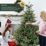 SALCAR Künstlicher Weihnachtsbaum 1,8 m, Naturgetreuer Tannenbaum Künstlich mit Klapp-Schirmsystem, PVC und PE Weihnachts Baum, Metall Christbaum Ständer