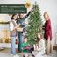 SALCAR Künstlicher Weihnachtsbaum 210 cm aus 90% PE Spritzguss, Premium Nordmanntanne, realistischer Christbaum mit Schnellaufbau Klappsystem
