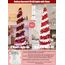 HMASYO 150 cm Pop-Up Lametta Weihnachtsbaum mit 50 Timer-Lichtern, Rot Weißer Zusammenklappbarer Künstlich Schlanken Weihnachtsbaum für den Innenbereich, Zuhause Wohnung Kamin mit Festdekoration