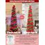 HMASYO 150 cm Pop-Up Lametta Weihnachtsbaum mit 50 Timer-Lichtern, Grün Rot Zusammenklappbarer Künstlich Schlanken Weihnachtsbaum für den Innenbereich, Zuhause Wohnung Kamin mit Festdekoration
