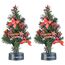 PEARL Weihnachtsbaum für LKW: 2er-Set USB-Weihnachtsbäume mit LED-Farbwechsel-Glasfaserlichtern (Weihnachtsbaum fürs Auto, LKW 24 Volt, Beleuchteter Tannenbaum)
