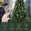 SALCAR Künstlicher Weihnachtsbaum 210 cm, Kiefer Tannenbaum (Ø ca. 122 cm) mit Metallständer, Schnellaufbau-Klappsystem, 2,1 m Christbaum für Innenbereich, einfacher Aufbau