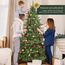 SALCAR Künstlicher Weihnachtsbaum 180 cm, Tannenbaum Künstlich mit 560 Spitzen und Klapp-Schirmsystem, Grün Tannenbaum Christbaum mit Holzständer, φ124 cm übergroßer Baumdurchmesser