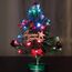 PEARL Fiberglas Tannenbaum: 2er-Set LED-Weihnachtsbäume mit Glasfaser-Farbwechslern (Weihnachtsbäumchen, Tisch Weihnachtsbaum, Weihnachtsbaumbeleuchtung kabellos)