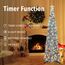 HMASYO 150 cm Pop-Up Lametta Weihnachtsbaum mit 50 Timer-Lichtern, Buntes Silber Zusammenklappbarer Künstlich Schlanken Weihnachtsbaum für den Innenbereich, Zuhause Wohnung Kamin mit Festdekoration