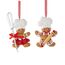 Kurt S. Adler Resin Gingerbread Boy and Girl Baker Christmas Ornaments Set of 2 Assorted