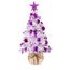 Weihnachtsbaum künstlich (WBD) 75 cm Weiss mit Weihnachtsdeko lila und Led Lichterkette mit Batteriebox und Fernbedienung künstlicher Christbaum klein Tannenbaum