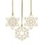 Lenox Mini Schneeflocke 3-teiliges Porzellan-Weihnachtsornament-Set, Weihnachten