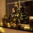 Weihnachtsbaum künstlich (WBD) 60 cm grün mit Weihnachtsdeko Gold und Led Lichterkette mit Batteriebox und Fernbedienung künstlicher Christbaum klein Tannenbaum