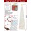 HMASYO 180 cm Pop-Up Lametta Weihnachtsbaum mit 100 Timer-Lichter und Fernbedienung, Weiß Zusammenklappbarer Künstlicher Schlanken Weihnachtsbaum für Zuhause Wohnung Büro Festdekoration, USB-Betrieb