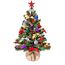 Weihnachtsbaum künstlich (WBD) 75 cm grün mit Weihnachtsdeko bunt und Led Lichterkette mit Batteriebox und Fernbedienung künstlicher Christbaum klein Tannenbaum