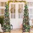 HMASYO 150 cm Pop-Up Lametta Weihnachtsbaum mit 50 Timer-Lichtern, Buntes Grün Zusammenklappbarer Künstlich Schlanken Weihnachtsbaum für den Innenbereich, Zuhause Wohnung Kamin mit Festdekoration