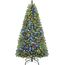 SHareconn 270cm Weihnachtsbaum künstlich mit Beleuchtung, Künstlicher Weihnachtsbaum mit 640 Warmweißen & Mehrfarbigen LED Lichtern, 12 Lichtmodi, 2316 PVC Zweigspitzen, Faltbarem Metallständer