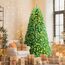 SHareconn 270cm Weihnachtsbaum künstlich mit Beleuchtung, Künstlicher Weihnachtsbaum mit 640 Warmweißen & Mehrfarbigen LED Lichtern, 12 Lichtmodi, 2316 PVC Zweigspitzen, Faltbarem Metallständer