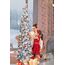 HMASYO 150 cm Pop-Up Lametta Weihnachtsbaum mit 50 Timer-Lichtern, Buntes Silber Zusammenklappbarer Künstlich Schlanken Weihnachtsbaum für den Innenbereich, Zuhause Wohnung Kamin mit Festdekoration