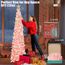 HMASYO 180 cm Pop-Up Lametta Weihnachtsbaum mit 100 Timer-Lichter und Fernbedienung, Pink Zusammenklappbarer Künstlicher Schlanken Weihnachtsbaum für Zuhause Wohnung Büro Festdekoration, USB-Betrieb