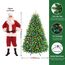 SHareconn 180cm Weihnachtsbaum künstlich mit Beleuchtung, Künstlicher Weihnachtsbaum mit 330 Warmweißen & Mehrfarbigen LED Lichtern, 8 Lichtmodi, 1018 PE & PVC Zweigspitzen, Faltbarem Metallständer