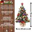 Weihnachtsbaum künstlich (WBD) 75 cm grün mit Weihnachtsdeko bunt und Led Lichterkette mit Batteriebox und Fernbedienung künstlicher Christbaum klein Tannenbaum