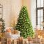 SHareconn 180cm Weihnachtsbaum künstlich mit Beleuchtung, Künstlicher Weihnachtsbaum mit 330 Warmweißen & Mehrfarbigen LED Lichtern, 8 Lichtmodi, 1018 PE & PVC Zweigspitzen, Faltbarem Metallständer