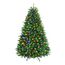 SHareconn 180cm Weihnachtsbaum künstlich mit Beleuchtung, Künstlicher Weihnachtsbaum mit 330 Warmweißen & Mehrfarbigen LED Lichtern, 8 Lichtmodi, 1018 PE & PVC Zweigspitzen, Faltbarem Metallständer