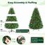 SHareconn 180cm Weihnachtsbaum künstlich mit Beleuchtung, Künstlicher Weihnachtsbaum mit 330 Warmweißen & Mehrfarbigen LED Lichtern, 8 Lichtmodi, 1018 PE & PVC Zweigspitzen, Faltbarem Metallständer