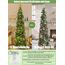 HMASYO 150 cm Pop-Up Lametta Weihnachtsbaum mit 50 Timer-Lichtern, Buntes Grün Zusammenklappbarer Künstlich Schlanken Weihnachtsbaum für den Innenbereich, Zuhause Wohnung Kamin mit Festdekoration